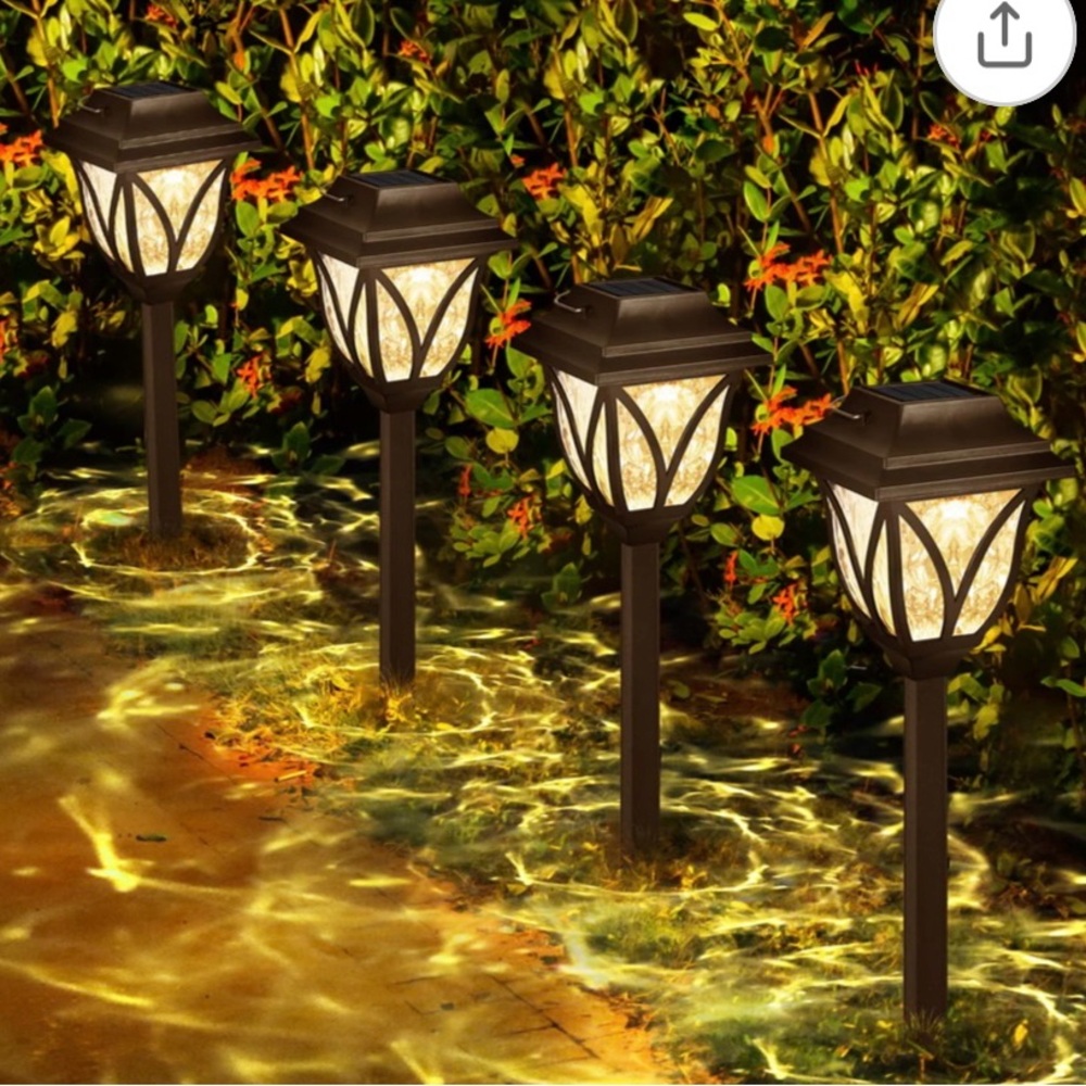 Elegant Black Outdoor Solar Pathway Lights